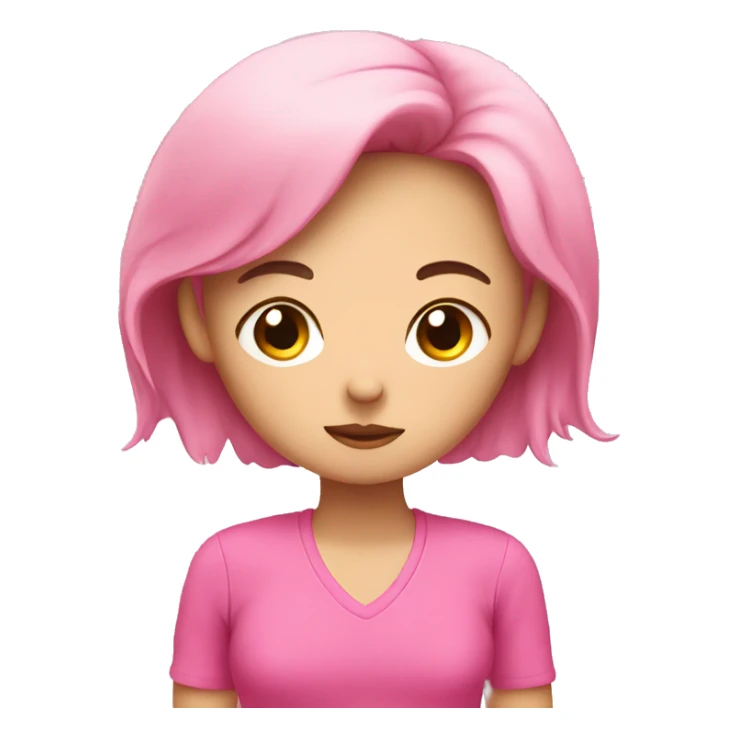 Sleepy girl in pink  sticker