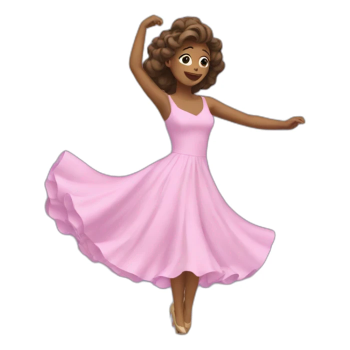 a woman wearing a dress dancing sticker