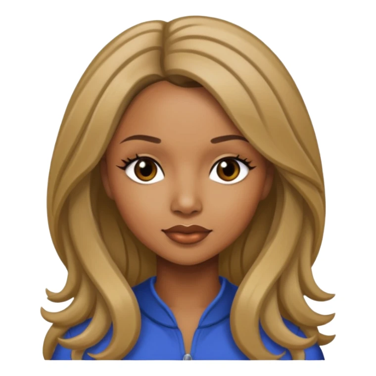 Natina Reed with dark blonde long hair sticker