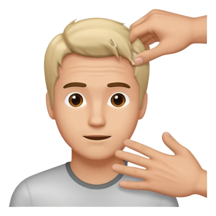 A hand grabbing a man’s hair  sticker