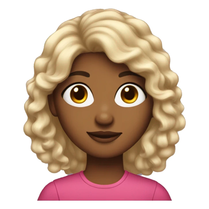 CURY HAIR GRAHIC DESIGNER GIRL sticker