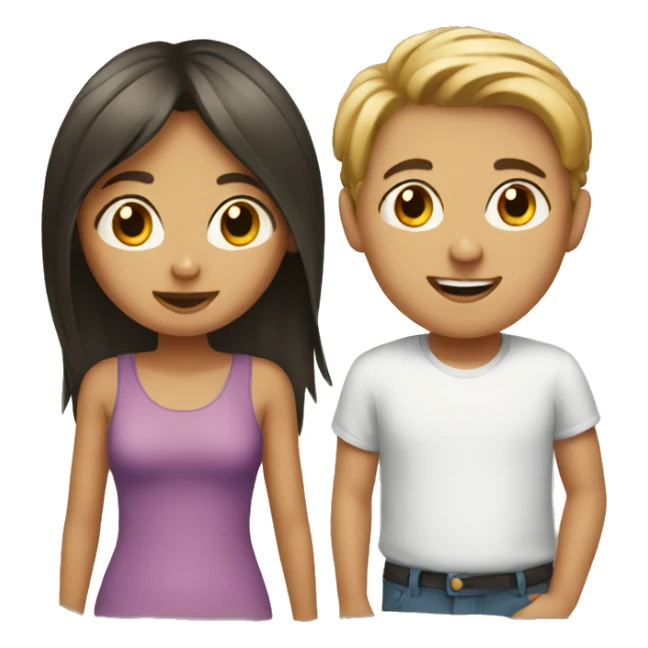 girl with boy sticker