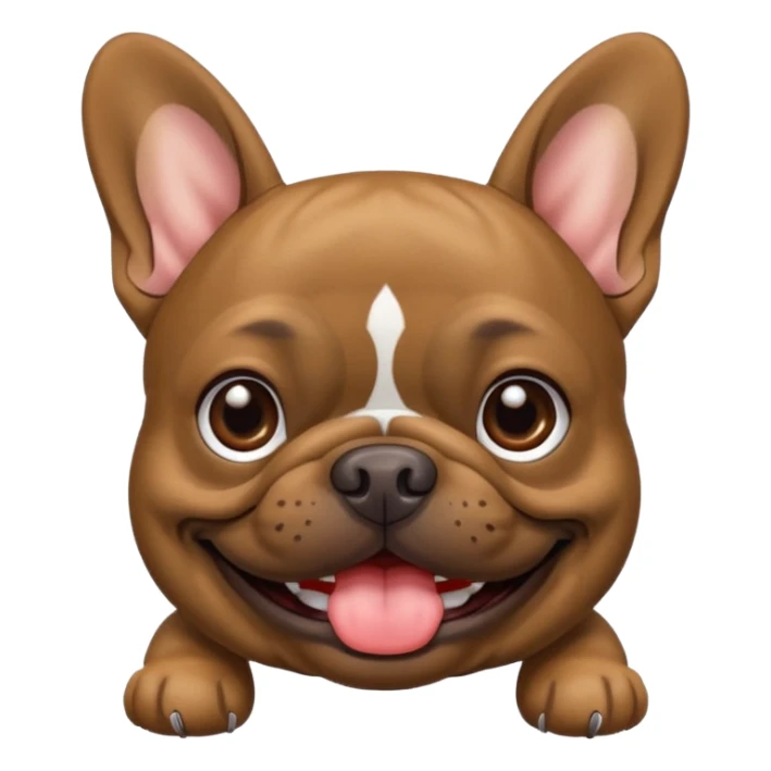 brindle french bulldog smiling sticker