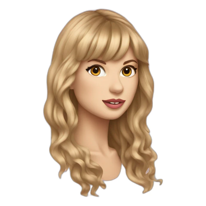 taylor swift with long hair sticker