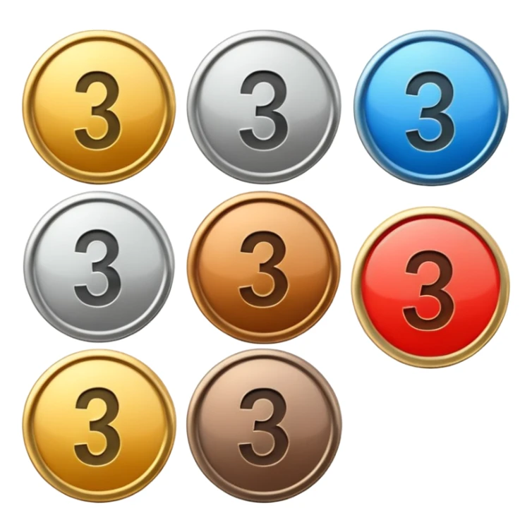 badges for paid subscriptions at different levels with the number 3 sticker