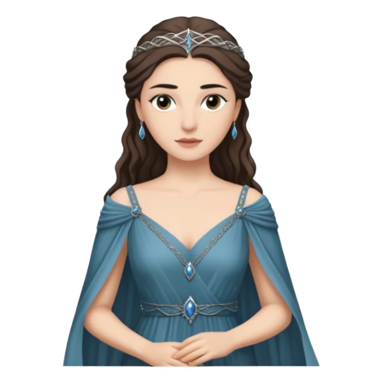 Hande Erçel as a lady from game of thrones from Starfall. Her eyes are gray. sticker