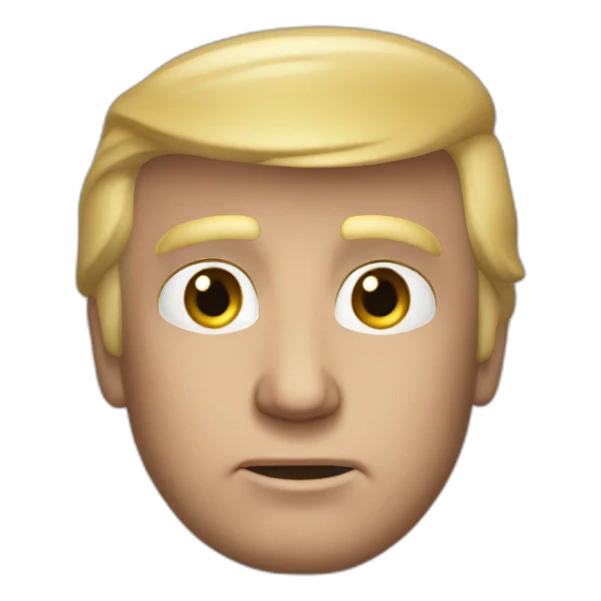 donald trump-(proportional)calm-(realistic) sticker