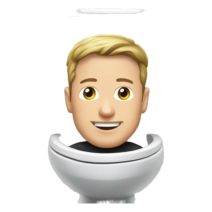 skibidi toilet with elon musk hea sticker