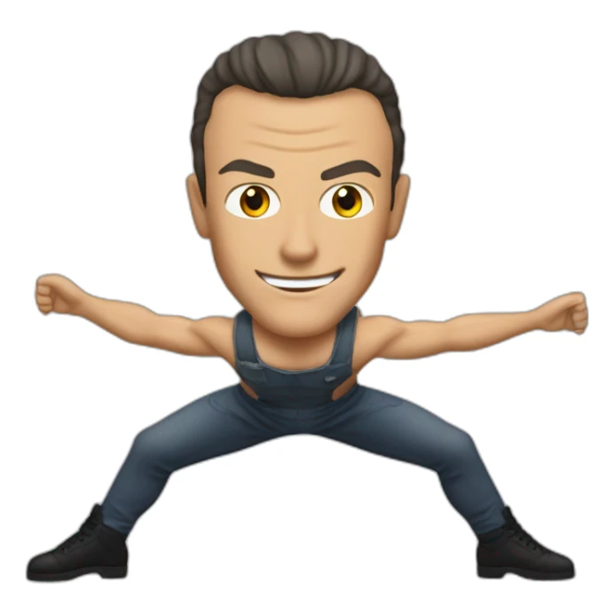 JEAN CLAUDE VAN DAMME in the splits sticker