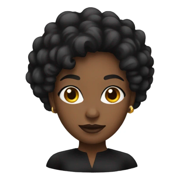 Black women in a all black outfit  sticker