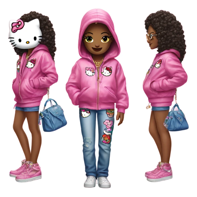 Hello kitty in 90s juicy couture sticker