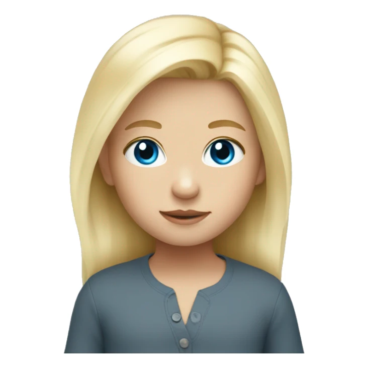 Blonde blue eyes baby  sticker