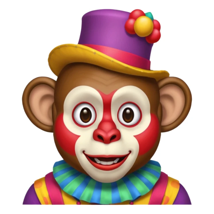 monkey clown sticker