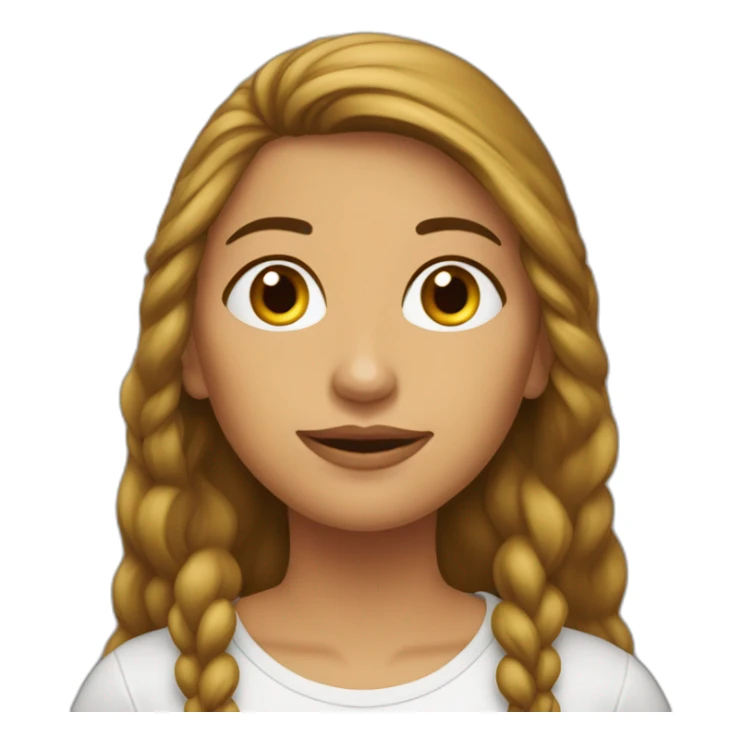 Mujer trigueña pelo largo crespo miel largo sticker