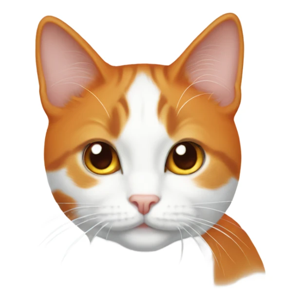 Orange and white tuxedo cat sticker