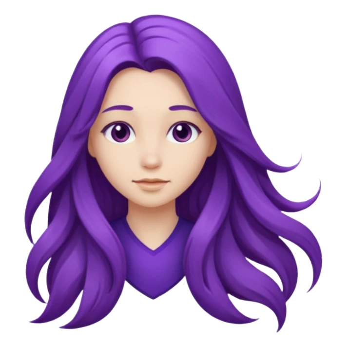 Purple girl sticker