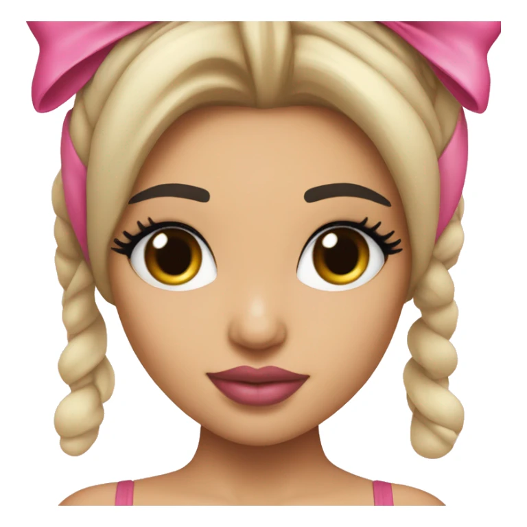 Kylie jenner with pink coquette bow sticker