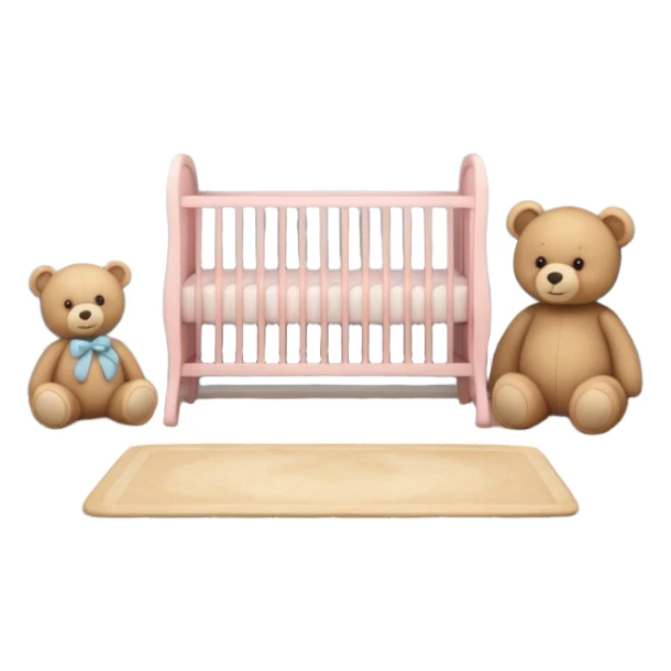 baby room, Cozy baby room with crib and teddy bear sticker