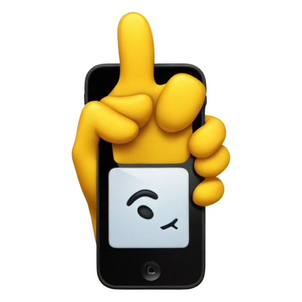 emoji sticking out its tongue with an hand making the phone gesture sticker
