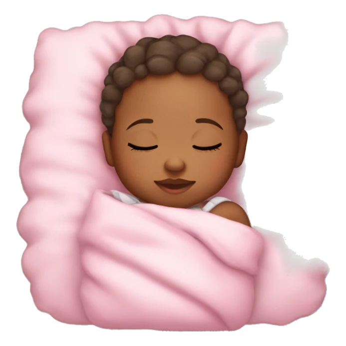baby girl sleeping sticker