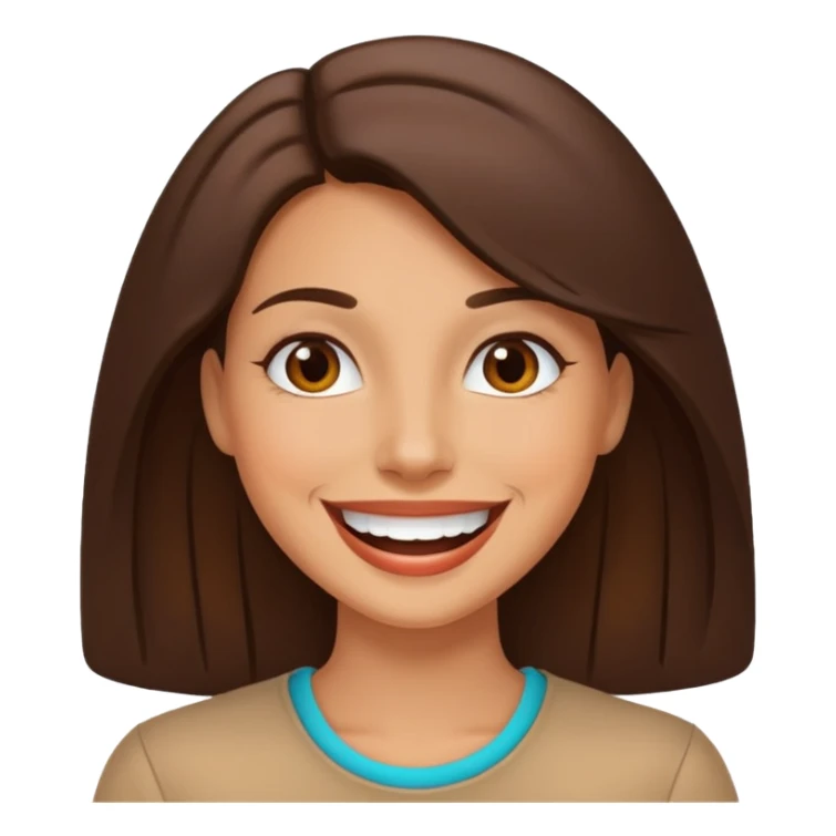 tan, brunette woman who is sunny like the teletubby sun and is optomistic sticker