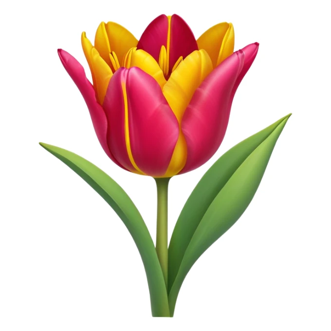 tulipán simple y colorido sticker