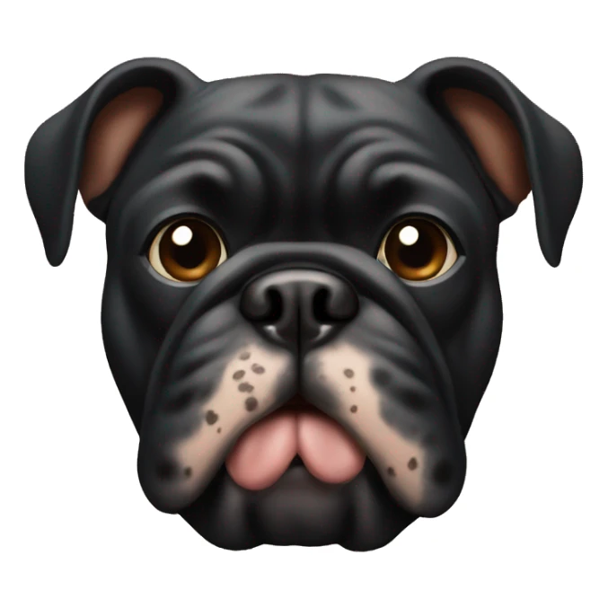 Black  bulldog with brown spots sticker