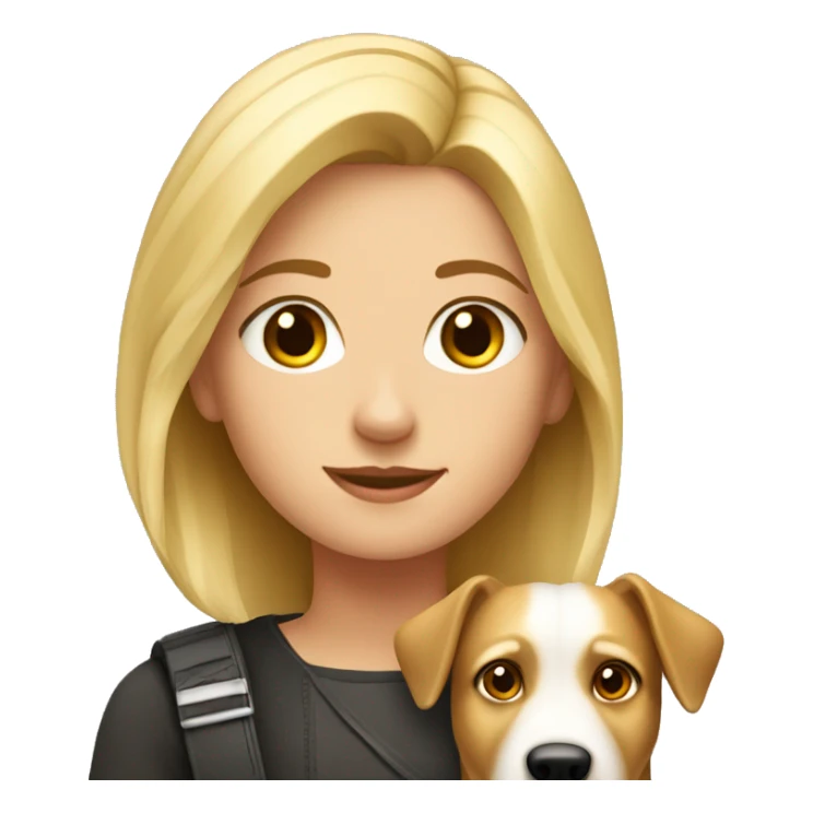 Blond girl with shepard dog  sticker