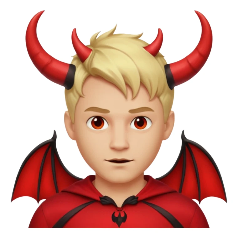 blonde short hair man devil with shirt sticker