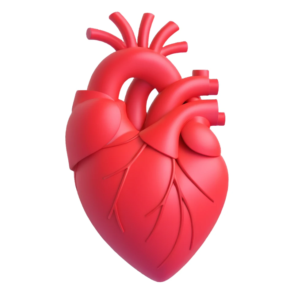 a heart with an infinity symbol inside, 3D emoji style sticker