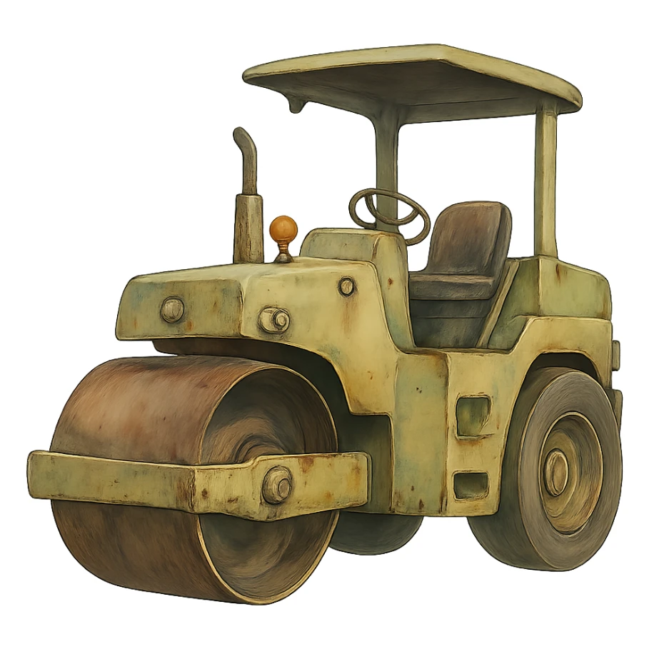 ghibli style road roller sticker