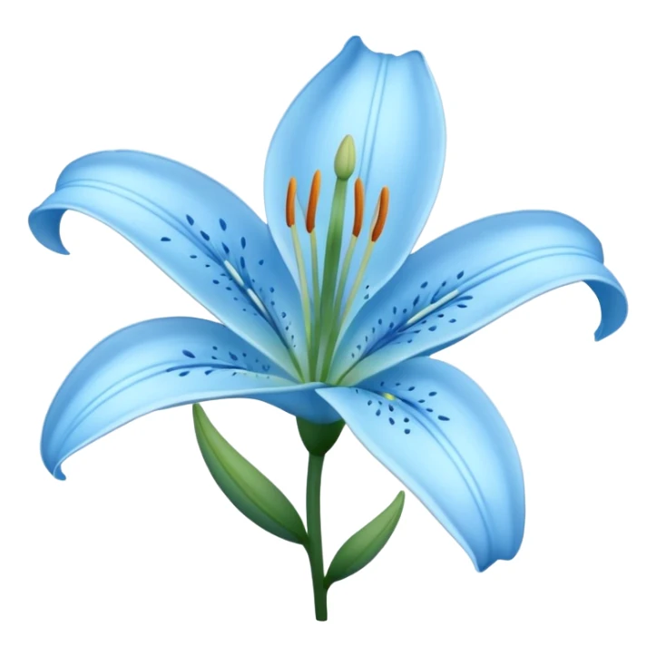 Una flor de lirio azul celeste  sticker