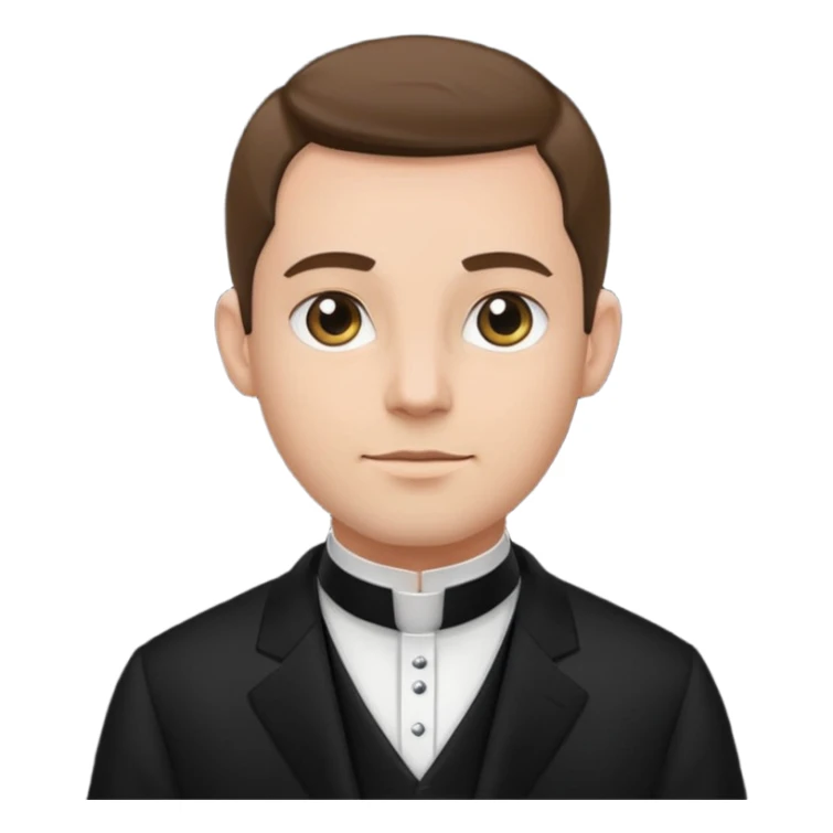 The priest presiding over the wedding sticker