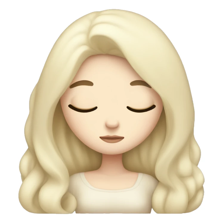 pale girl with long black hair sleeping  sticker