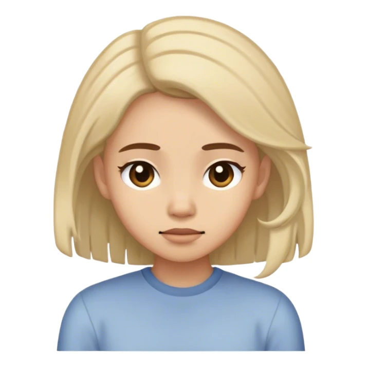 Shy but sassy sticking Hair behind the ear sticker