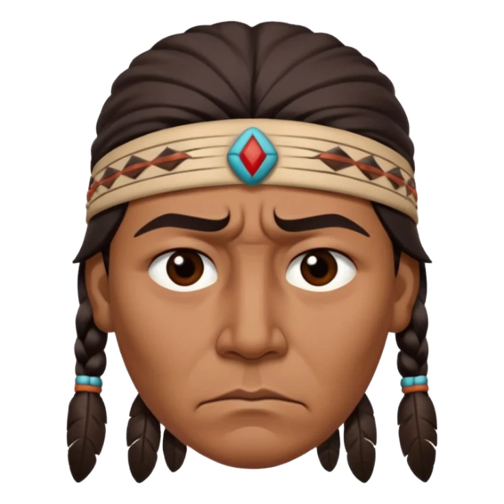 native american showing Annoyance/anger - feeling of irritation or displeasure  sticker