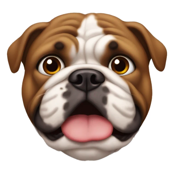 Brown rnglish bulldog  sticker