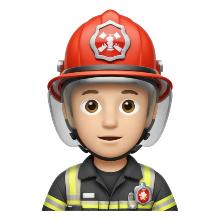 Firefighter with respiratory protection white color helmet sticker