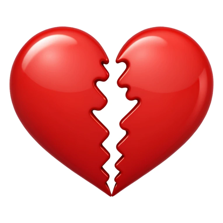 Une cœur qui forme un demi cœur sticker