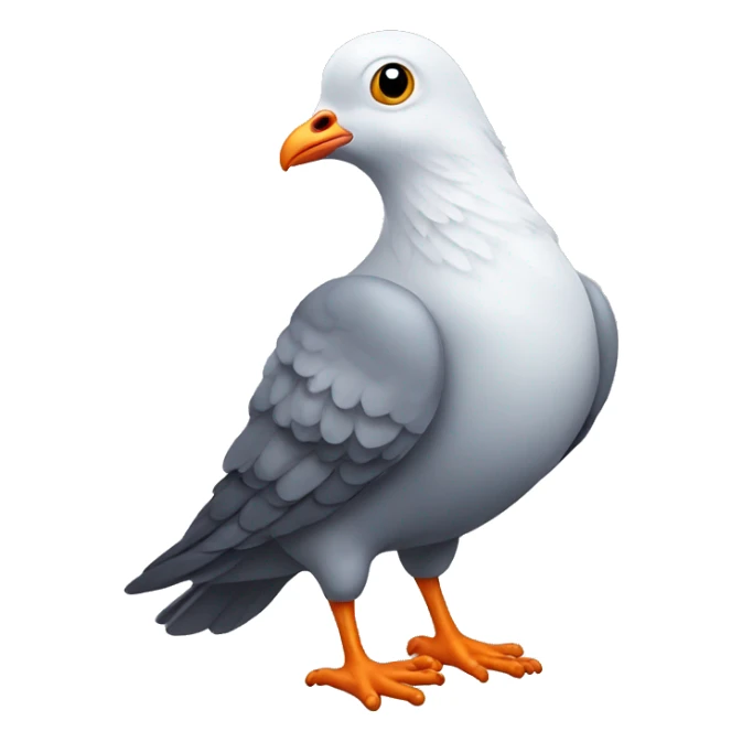 A pigeon with a foot in a cast sticker
