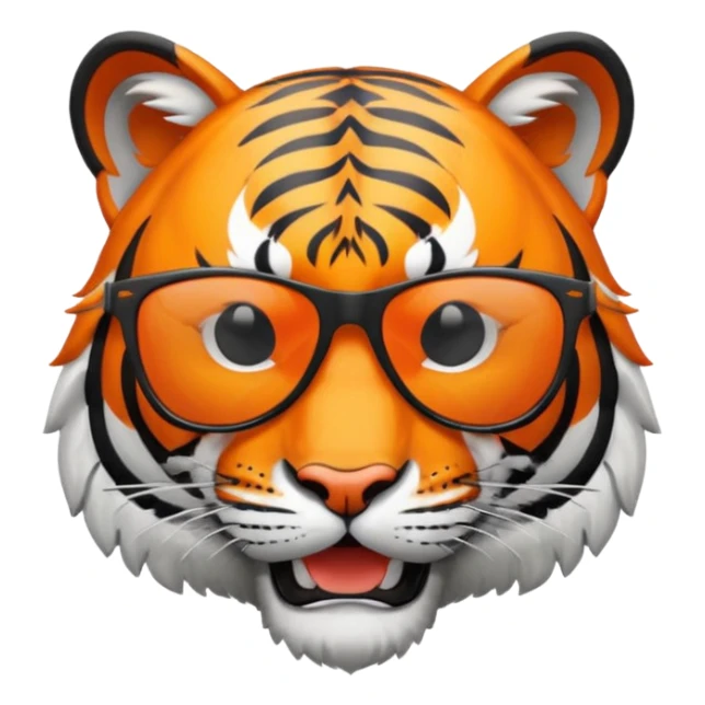 Harrisburg High School Tiger Logo with sunglasses sticker
