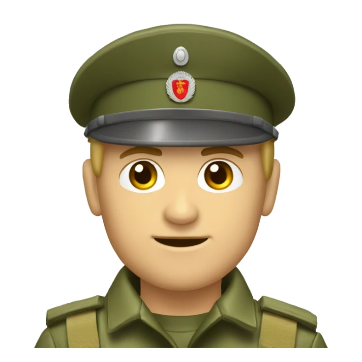 Bundeswehr soldat mit sehr dunkelblondem kurzen haar   sticker