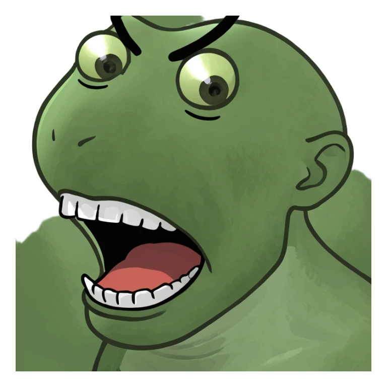 me strangling myself with my mouth open  sticker