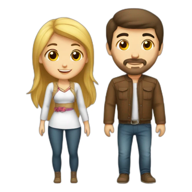 a russian girl and a turkish guy, lovers sticker