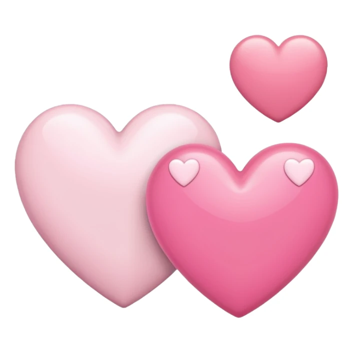 corazones blancos  y rosado sticker