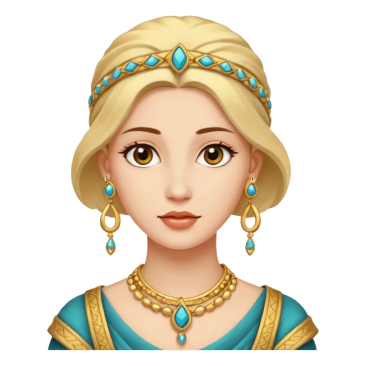 ancient women with earring sticker