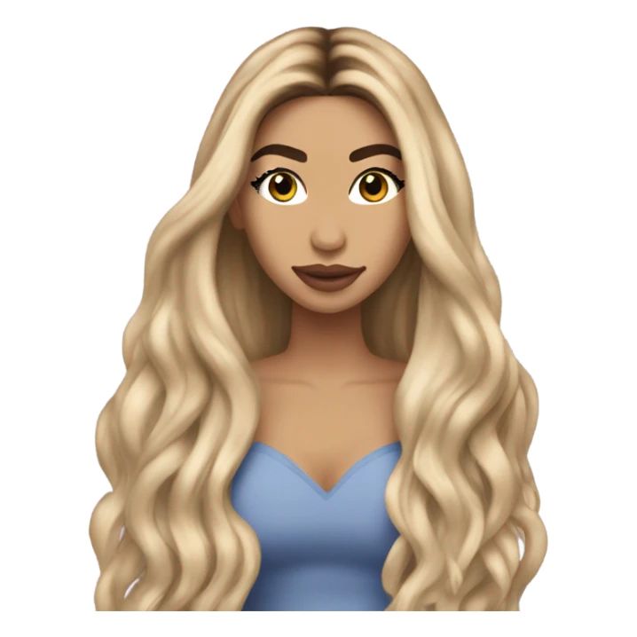 chantel jeffries long blonde hair  sticker