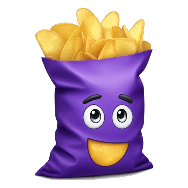 purple bag of chips sticker