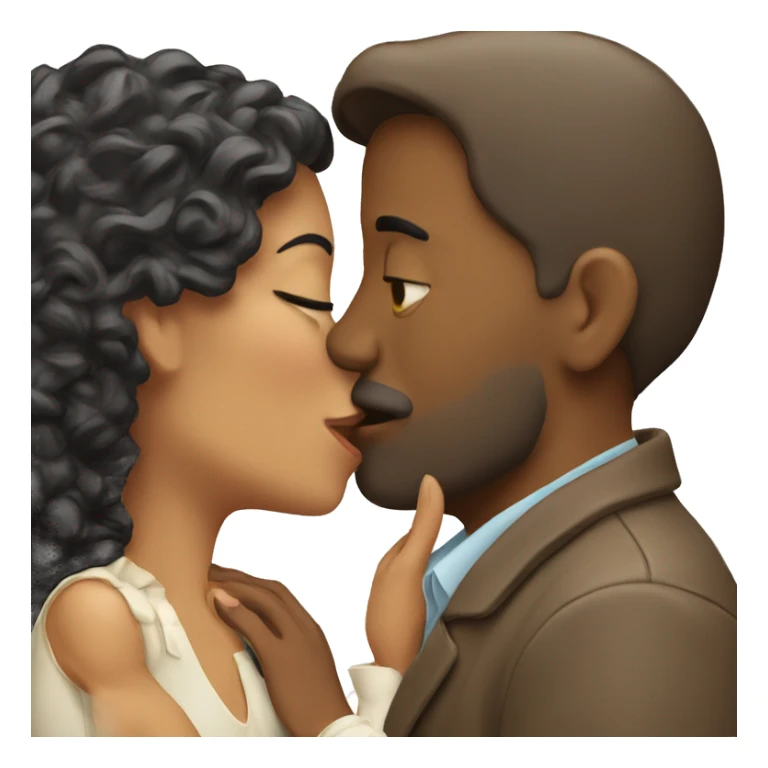 Woman kissing a man sticker