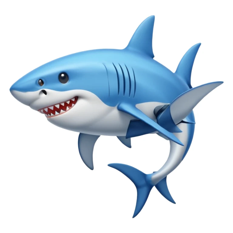 Shark with legs wearing blue shoes sticker